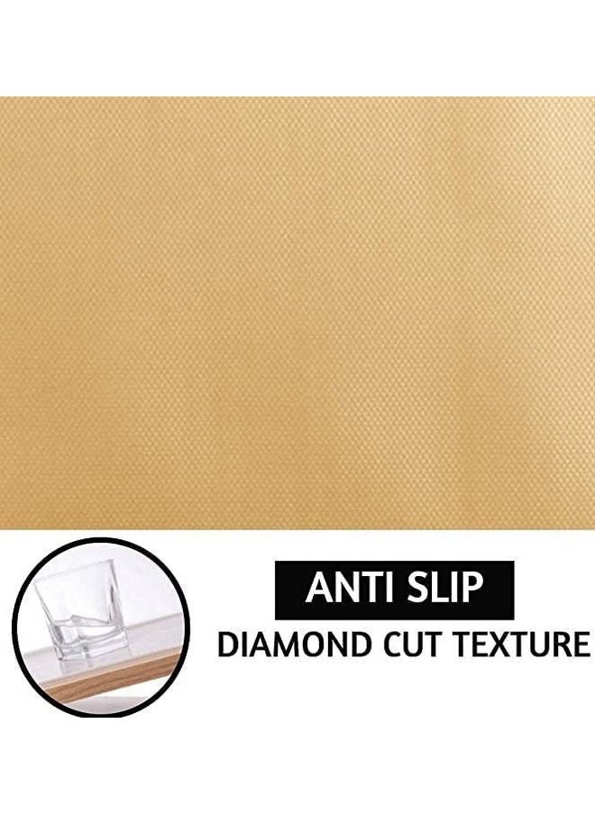 ElastPro (60 cm X 5 m) Beige EVA Food Grade Washable Anti Slip Mat/Sheet for Fridge, Shelf Liner, Table, Kitchen Drawer mat (Diamond Texture, Beige)
