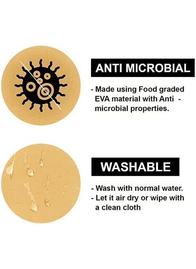 ElastPro (60 cm X 5 m) Beige EVA Food Grade Washable Anti Slip Mat/Sheet for Fridge, Shelf Liner, Table, Kitchen Drawer mat (Diamond Texture, Beige)