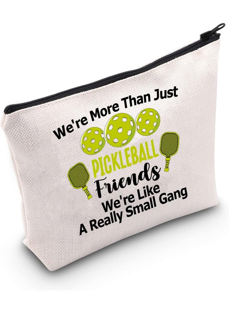 POFULL Pickleball Player Paddleball Gift We're More Than Just Pickleball Cosmetic Bag for Pickleball Lovers