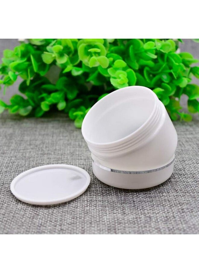 XINGZI 6PCS White 8 Oz (250ml) Cosmetic Jars with Liners and Dome Lids Empty Refillable Face Cream Lip Balm Lotion Bottles Plastic Storage containers for Household Use