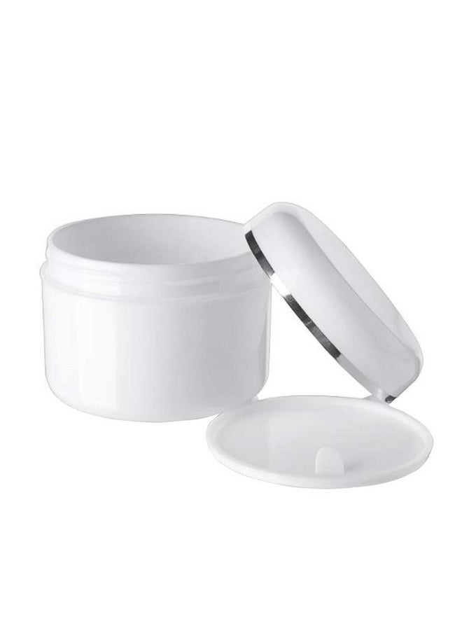 XINGZI 6PCS White 8 Oz (250ml) Cosmetic Jars with Liners and Dome Lids Empty Refillable Face Cream Lip Balm Lotion Bottles Plastic Storage containers for Household Use
