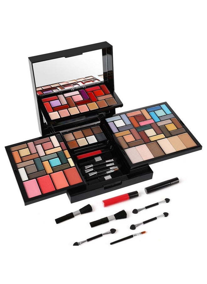 CHARMCODE All in One Professional Makeup Gift Kit for Women Full Kit - Included 54 Eyeshadows Face Blusher Highlighter Eyebrow Makeup Brushes Contour Lip Gloss Mascara, Suitable for Christmas