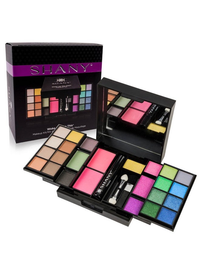 SHANY 'Woke Up Like This' Makeup Kit - Eye Shadows, Blushes, Mascara, and Applicators