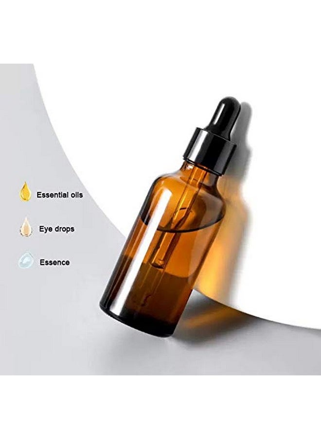 erioctry 5ML/10ML Amber Glass Essential Oil Bottles and Eyed Dropper Black Caps Makeup Cosmetic Sample Container Boxes of Glass for Essential Oil Aromatherapy Use(Pack of 12) (10ML)