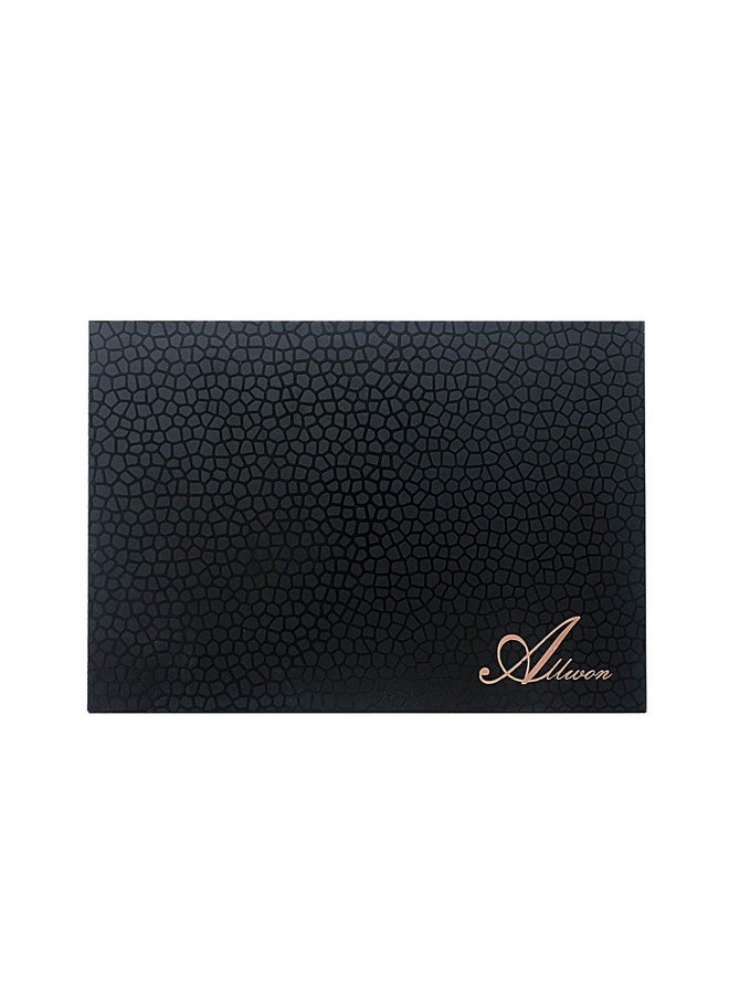 Allwon Magnetic Palette Empty Makeup Palette with Mirror for Eyeshadow Lipstick Blush Powder (Black)