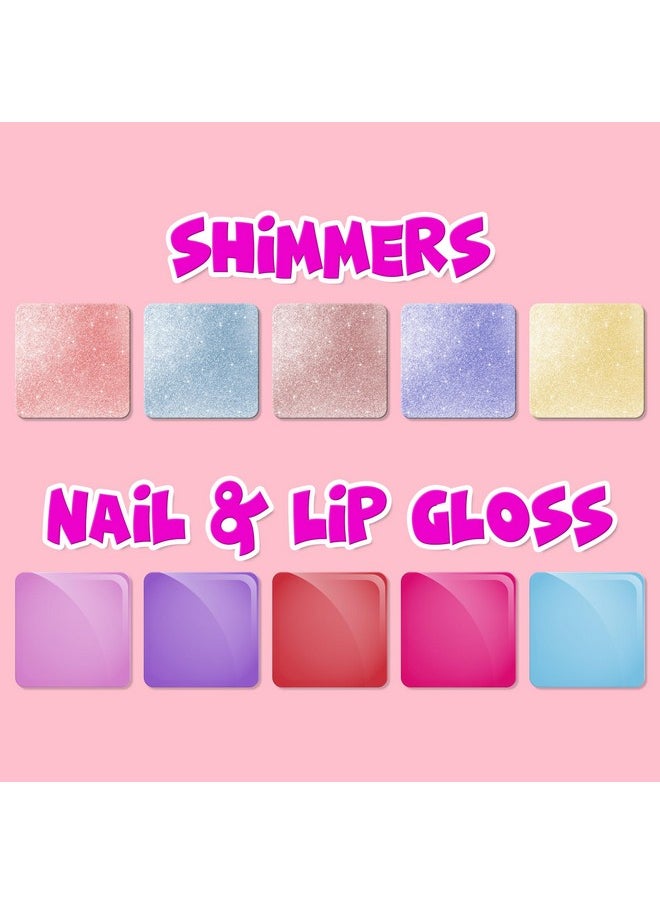 Barbie Movie Kids Makeup Kit for Girls, Real Washable Toy Makeup Set, Barbie Gift, Play Makeup and Pretend Play Toys Ages 3 4 5 6 7 8 9 10 11 12