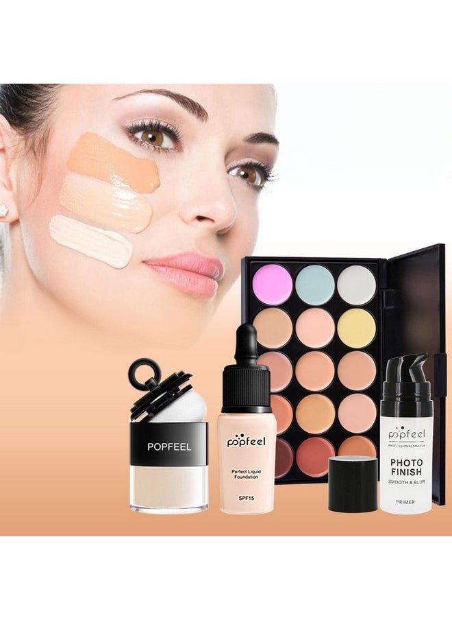 FantasyDay All-in-one Holiday Makeup Gift Set | Full Makeup Kit for Women Essential Starter Bundle Include Eyeshadow Palette Lipstick Blush Cream Concealer Face Powder Eyeliner Mascara Lipgloss Brush