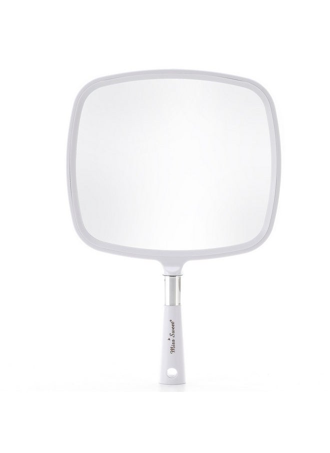 Miss Sweet Handheld Mirror Makeup Mirror 9inch*8inch (White)