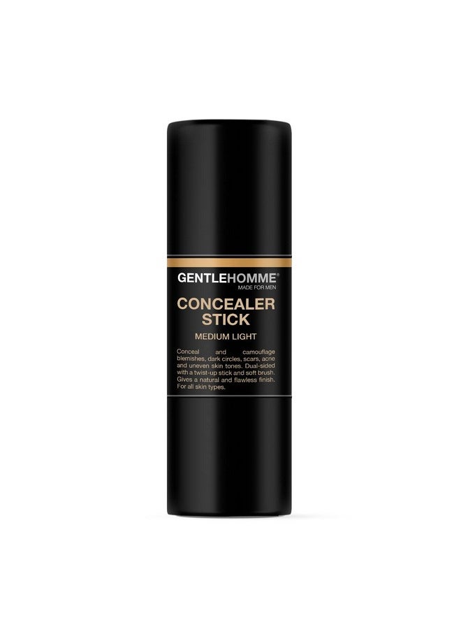 Gentlehomme Men's Concealer Stick with Brush for Dark Circles Eraser, Medium Light