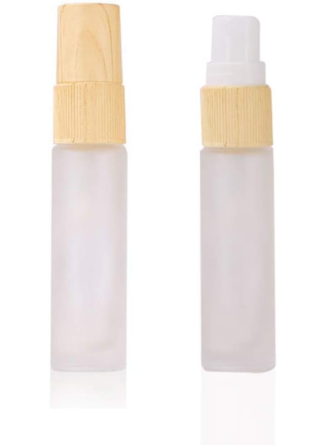 20 Pack Set 10ML Protable Refill Bulk Atomizer Spray Travel Perfume Bottle Hydrating Empty Bottle (Texture caps)