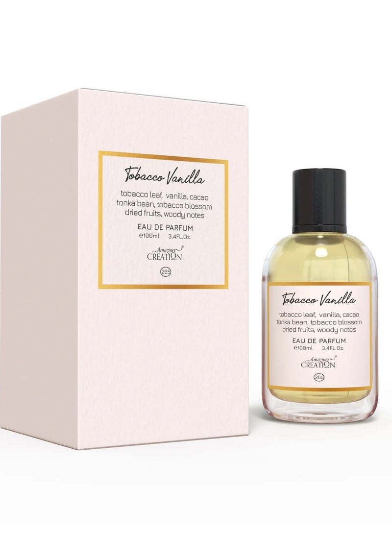 Amazing Creation Tobacco Vanilla EDP For Unisex PFB0265, 100ml