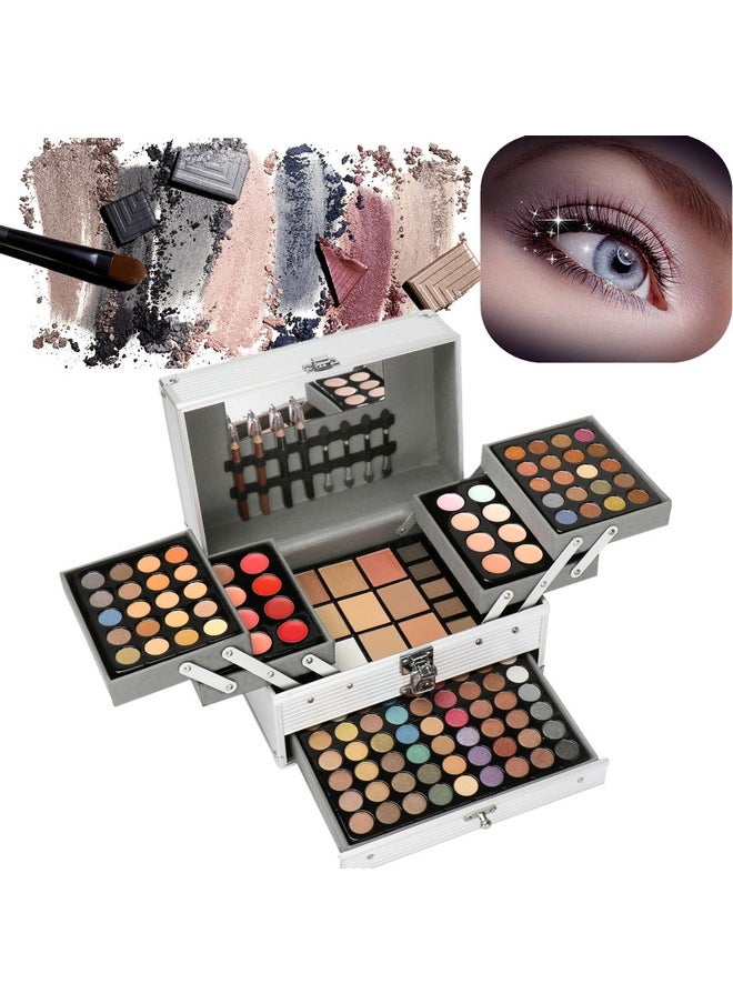 PhantomSky Professional 132 Colors All-in-one Makeup Palette Cosmetic Contouring Kit Combination with Eyeshadow, Cream Concealer, Eyebrow Powder, Lip Gloss Blusher and Pressed Powder