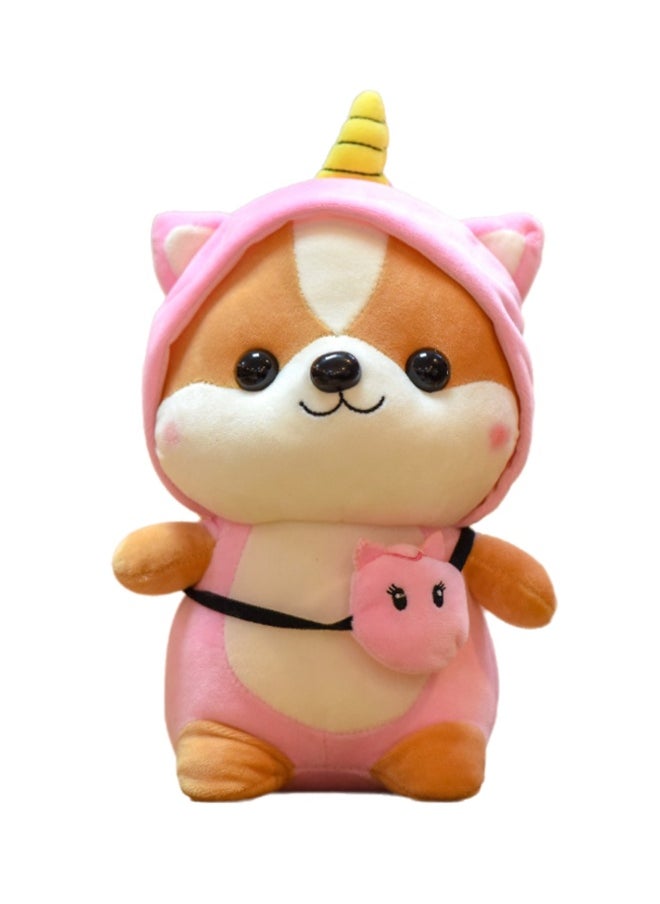 25 CM Cute Cartoon Shiba Inu Plush Toy Soft Stuffed Doll For Girls And Boys All Ages Gift （Unicorn Dress Up Pink）