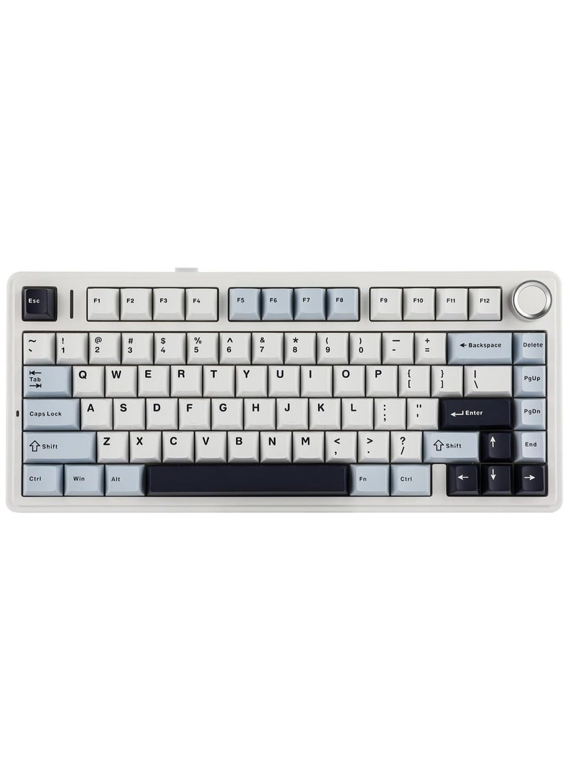 AULA F75 Wireless Mechanical Gaming Keyboard – 75% Compact Gasket Mount – Tri-Mode Bluetooth 5.0/2.4G/USB-C – Hot-Swappable LEOBOG Reaper Switches – RGB Backlit – Long Battery Life – Ultra-Fast Response for PC/Mac – (Light Blue)