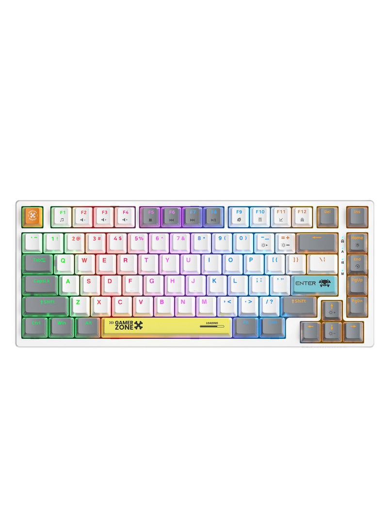 Upgrade G58 – 75% Mechanical Gaming Keyboard – Compact 82 Keys – Wired Blue Switch – Rainbow LED Backlit – USB for PC/Laptop/Mac – Mixed Color Keycaps