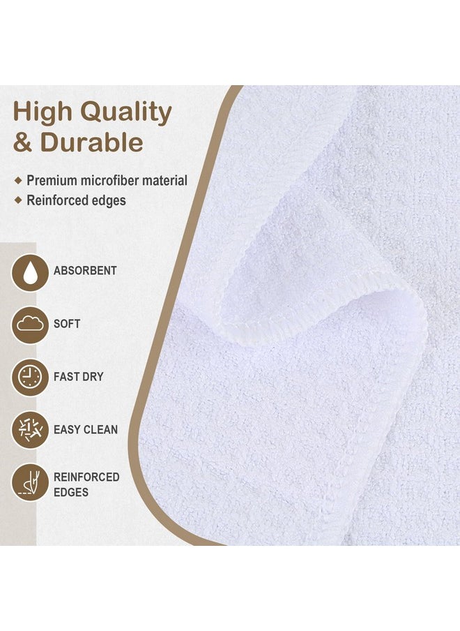 SINLAND Kitchen Towels Premium Sublimation Blank Towels Fast Drying Tea Towel Polyester Dish Towels for Drying Dishes 16 Inch X 24 Inch 10 Pack White