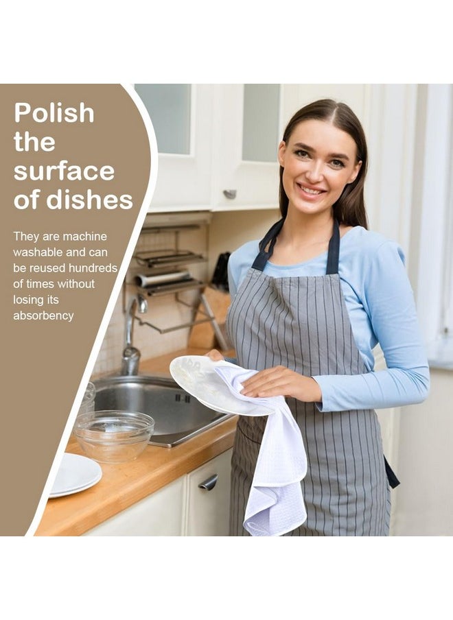 SINLAND Kitchen Towels Premium Sublimation Blank Towels Fast Drying Tea Towel Polyester Dish Towels for Drying Dishes 16 Inch X 24 Inch 10 Pack White