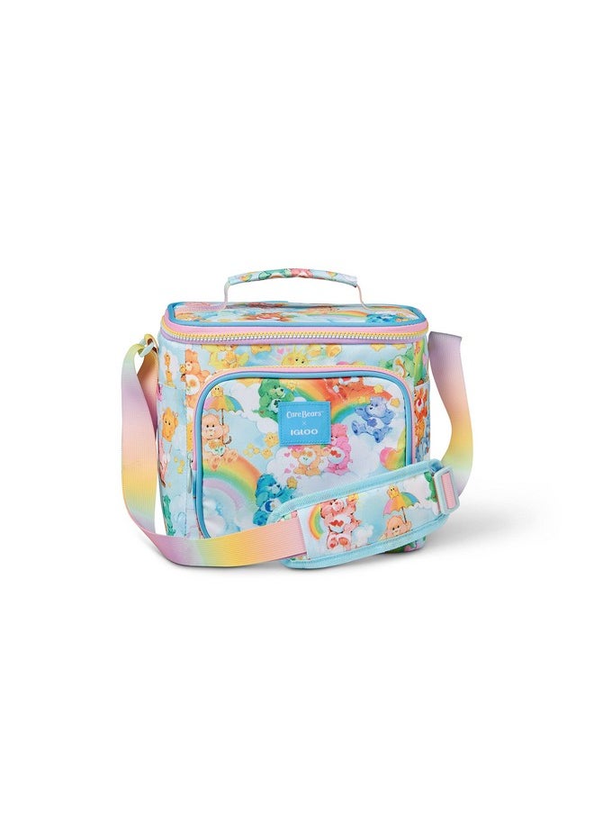 Igloo 90s Retro Collection Square Lunch Box Cooler with Front Pocket and Adjustable Strap,Insulated Leakproof Lunch Cooler Bag, Reusable Lunch Tote