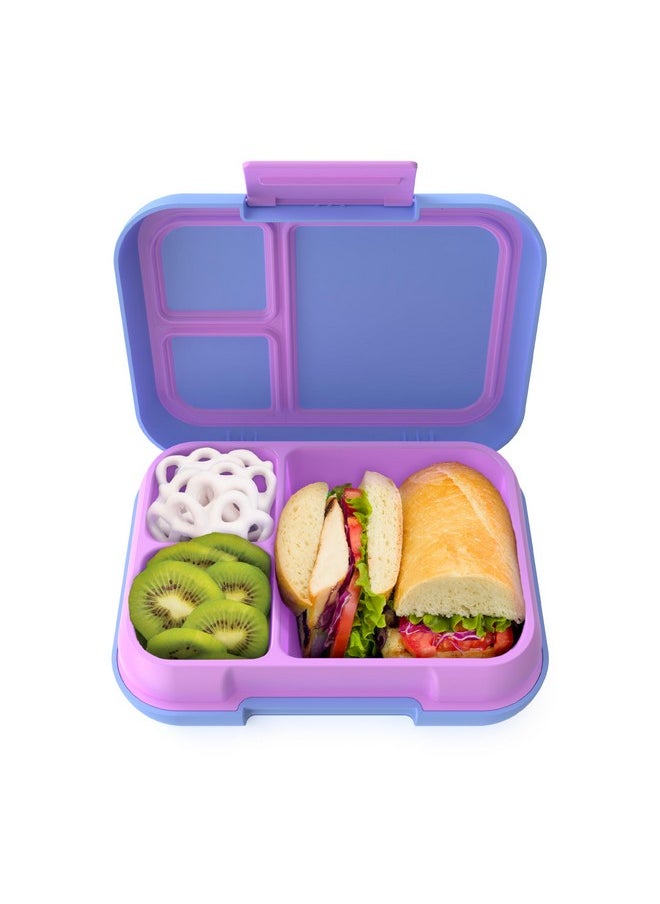 Bentgo Pop - Leak-Proof Lunch Box & Removable Divider for Ages 8+ & Teens - Lunch Container Holds 5 Cups of Food; 3-4 Compartments; Microwave/Dishwasher Safe; 2 Year Warranty (Periwinkle/Pink)