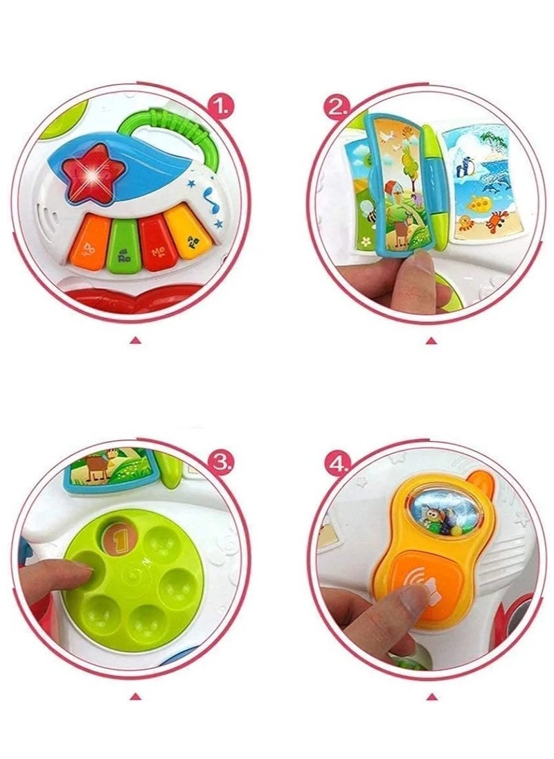 2-in-1 Baby Music Walker – Adjustable Wheels, Speed Control & Learning Play Panel for 6 to 12 month