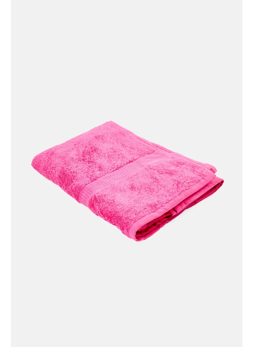 Textured Bath Towel, Fuschia Pink