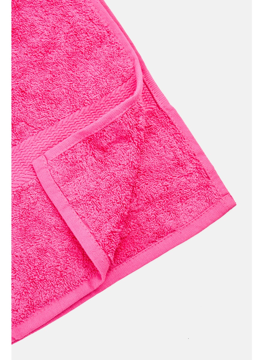 Textured Bath Towel, Fuschia Pink