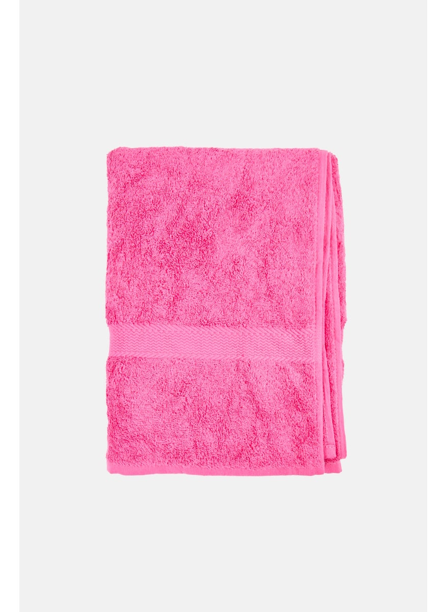Textured Bath Towel, Fuschia Pink
