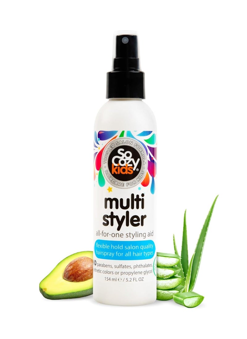 Multi Styler, Styling Hair Spray for Kids, Safe for Everyday Use (5.2 Fl Oz) Holds Like a Light Gel, Gentle Formula with Quinoa, Vitamin B5 & Aloe, No Parabens, Sulfates or Synthetic Colors