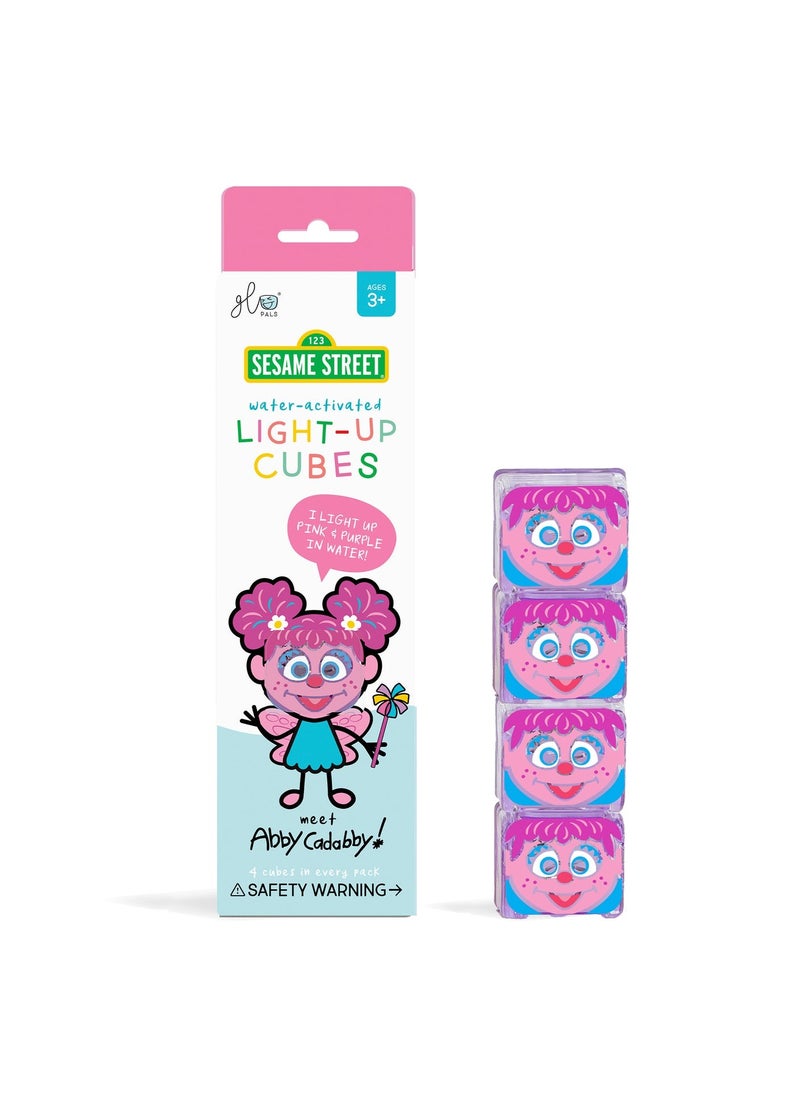 Glo Pals Sesame Street light up baby & kids bath toys glow cubes, water play