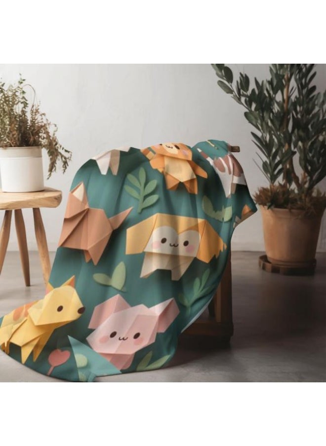 Children's or student cartoon flannel thin blanket (warm and comfortable, suitable for sleep, games) 100cm*150cm - 177