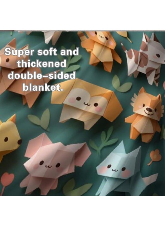 Children's or student cartoon flannel thin blanket (warm and comfortable, suitable for sleep, games) 100cm*150cm - 177
