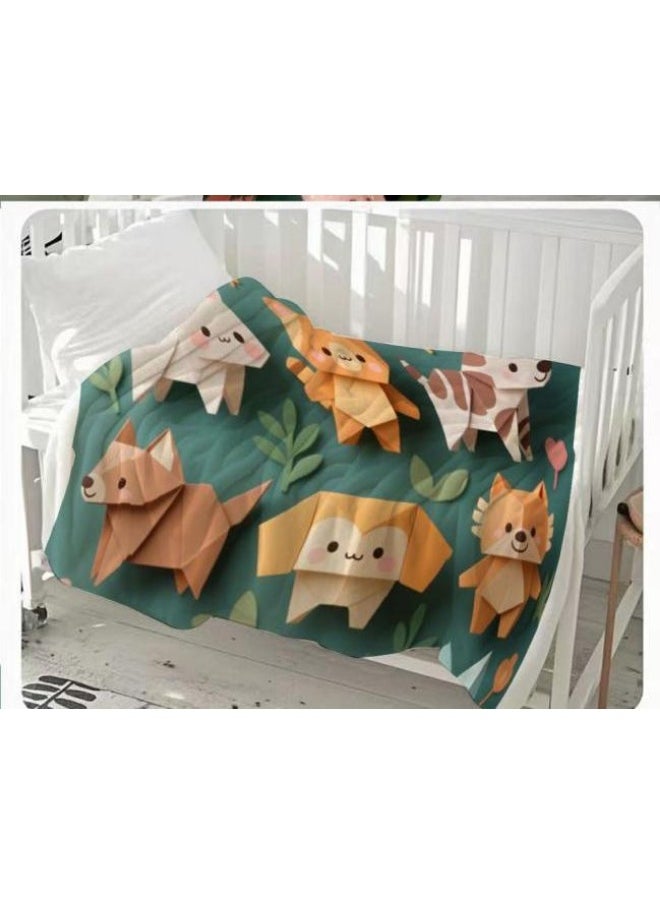 Children's or student cartoon flannel thin blanket (warm and comfortable, suitable for sleep, games) 100cm*150cm - 177