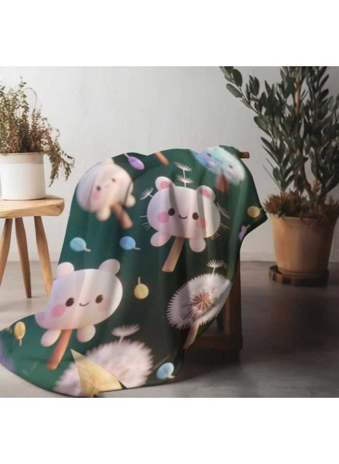 Children's or student cartoon flannel thin blanket (warm and comfortable, suitable for sleep, games) 100cm*150cm - 167
