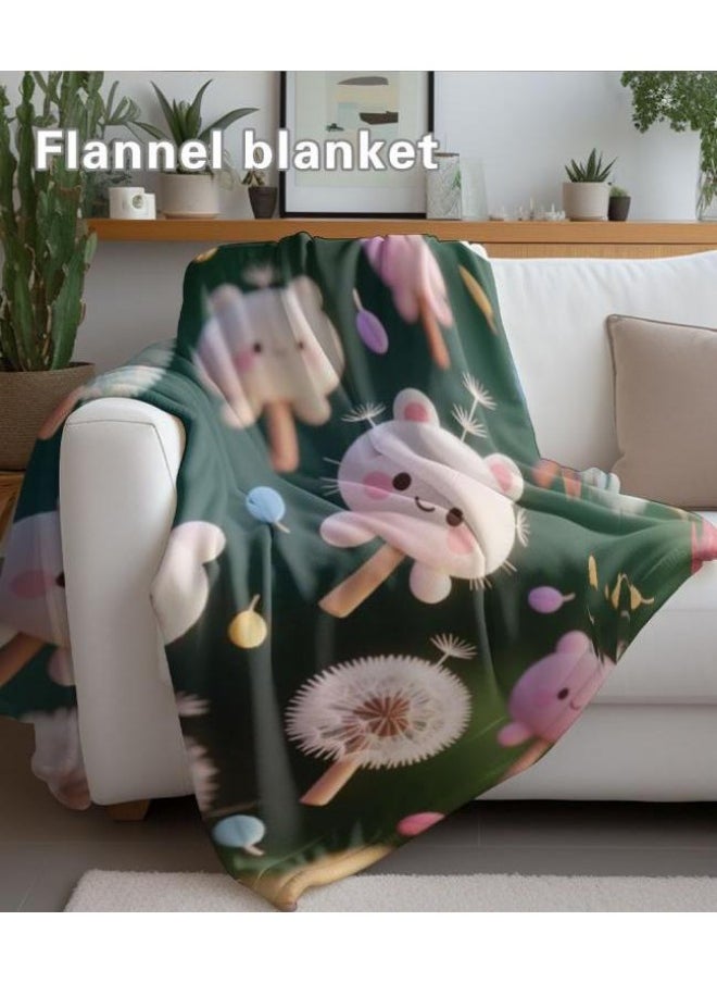 Children's or student cartoon flannel thin blanket (warm and comfortable, suitable for sleep, games) 100cm*150cm - 167