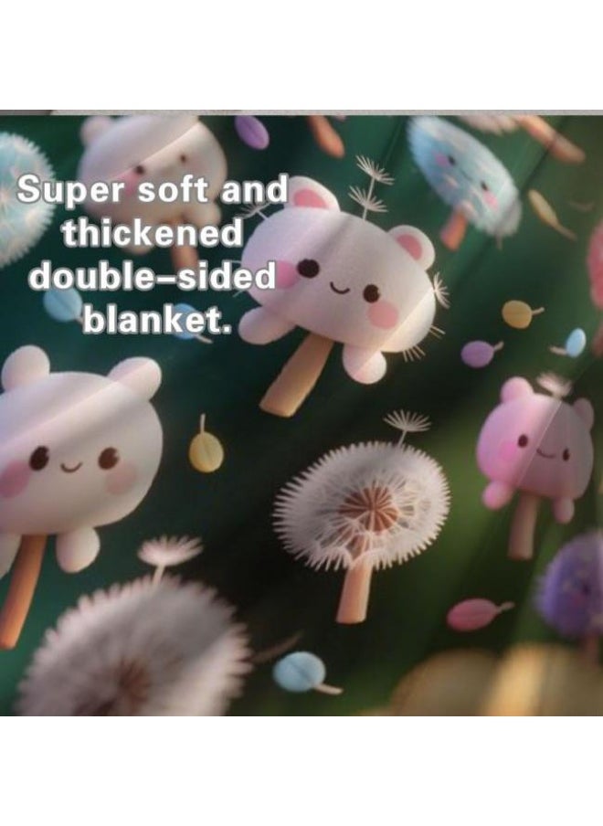 Children's or student cartoon flannel thin blanket (warm and comfortable, suitable for sleep, games) 100cm*150cm - 167