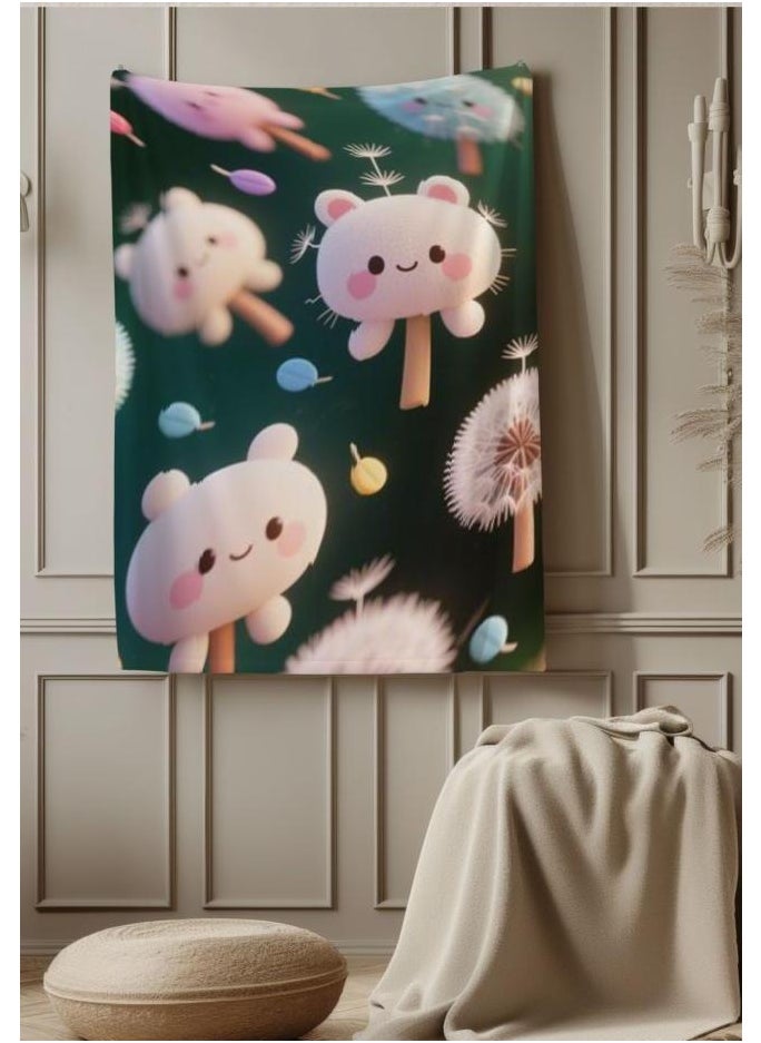 Children's or student cartoon flannel thin blanket (warm and comfortable, suitable for sleep, games) 100cm*150cm - 167