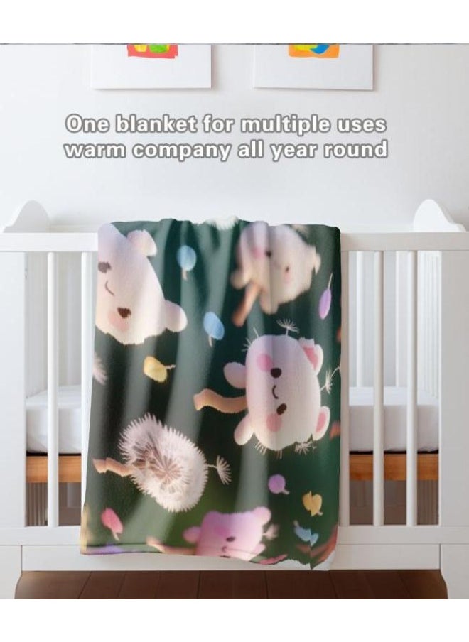 Children's or student cartoon flannel thin blanket (warm and comfortable, suitable for sleep, games) 100cm*150cm - 167