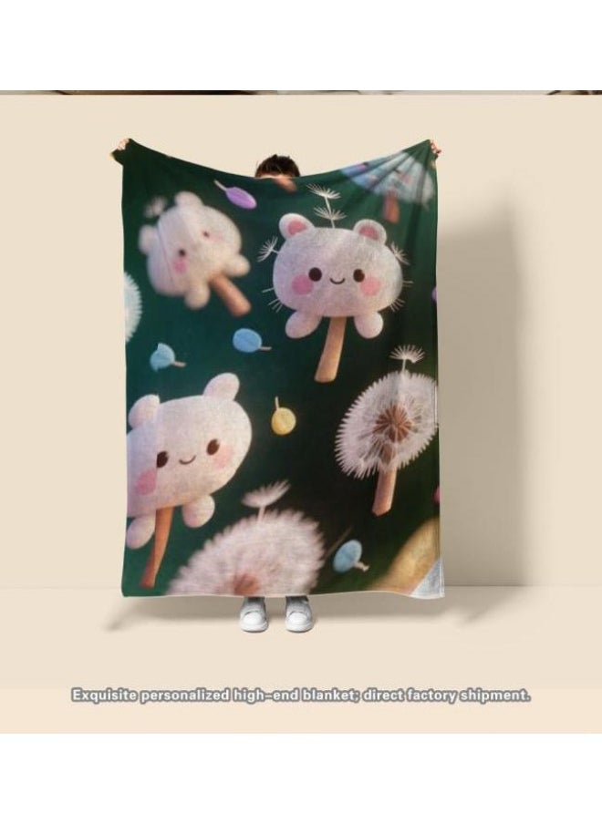 Children's or student cartoon flannel thin blanket (warm and comfortable, suitable for sleep, games) 100cm*150cm - 167