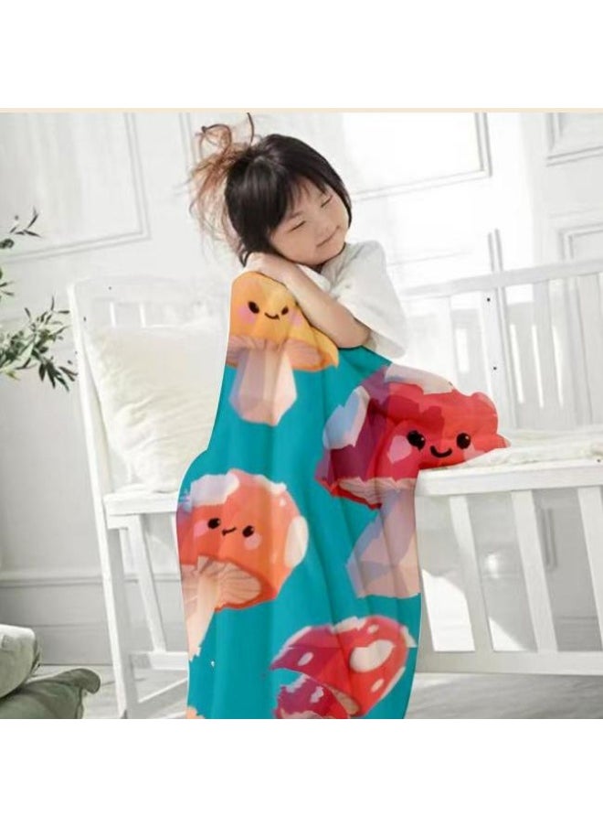Children's or student cartoon flannel thin blanket (warm and comfortable, suitable for sleep, games) 100cm*150cm