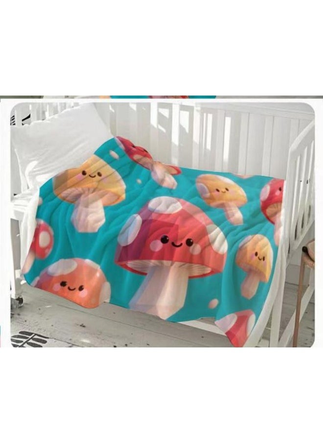 Children's or student cartoon flannel thin blanket (warm and comfortable, suitable for sleep, games) 100cm*150cm