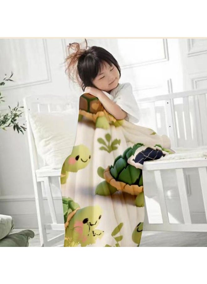 Children's or student cartoon flannel thin blanket (warm and comfortable, suitable for sleep, games) 100cm*150cm - 162