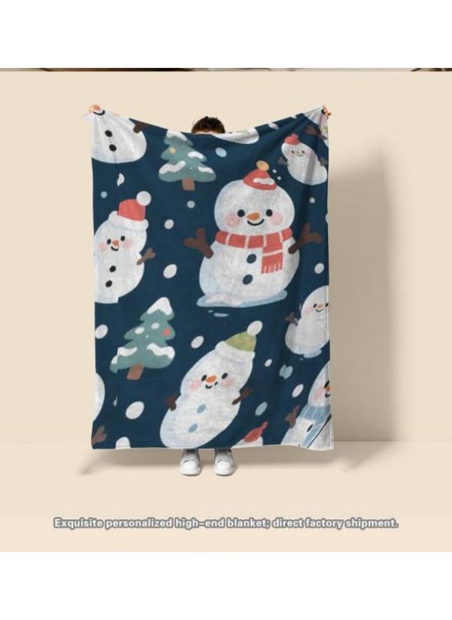 Children's or student cartoon flannel thin blanket (warm and comfortable, suitable for sleep, games) 100cm*150cm