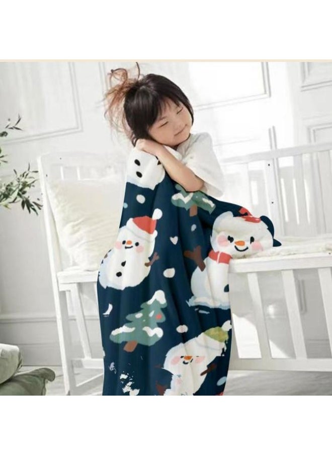 Children's or student cartoon flannel thin blanket (warm and comfortable, suitable for sleep, games) 100cm*150cm