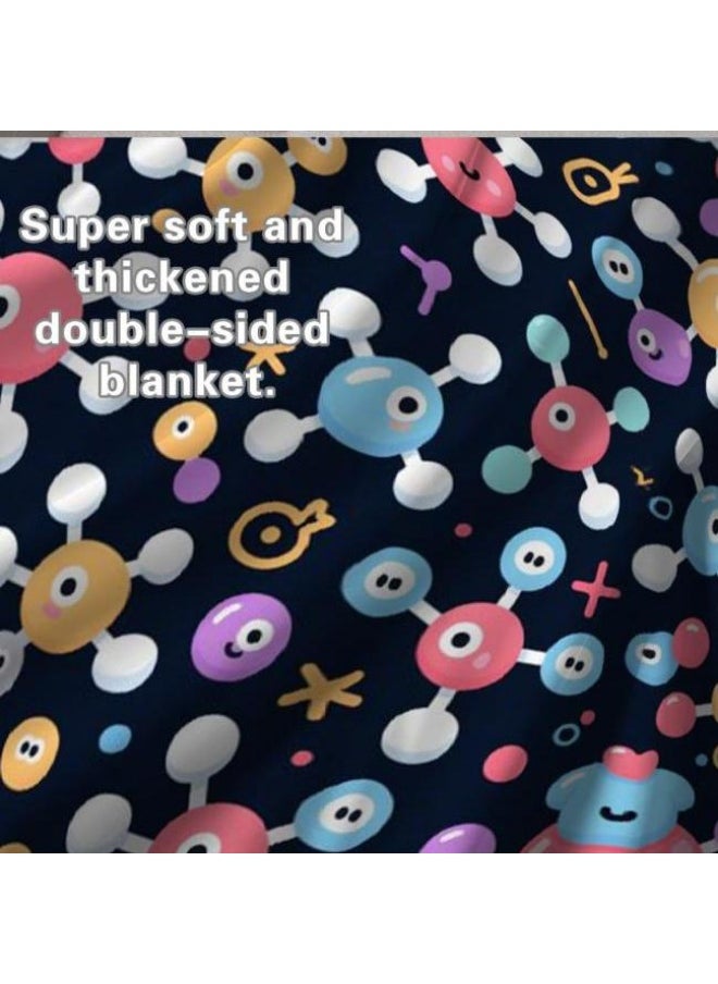 Children's or student cartoon flannel thin blanket (warm and comfortable, suitable for sleep, games) 100cm*150cm
