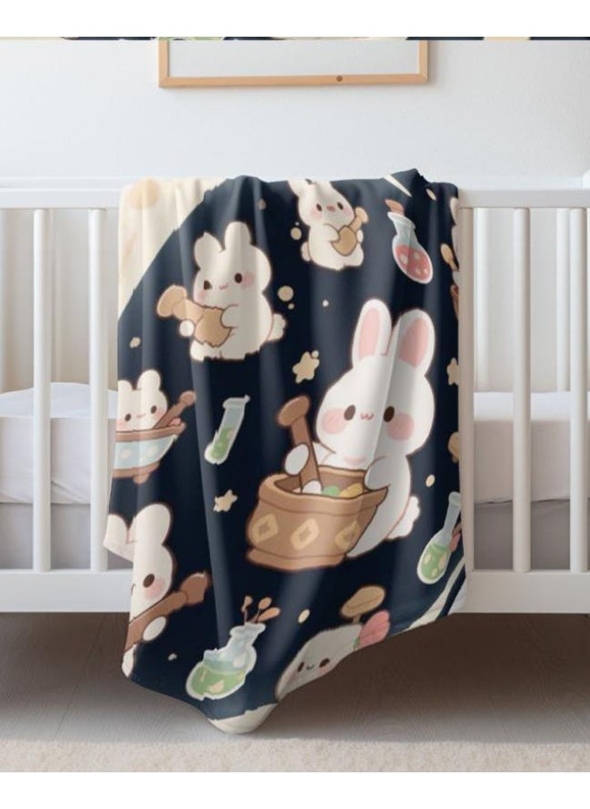 Children's or student cartoon flannel thin blanket (warm and comfortable, suitable for sleep, games) 100cm*150cm