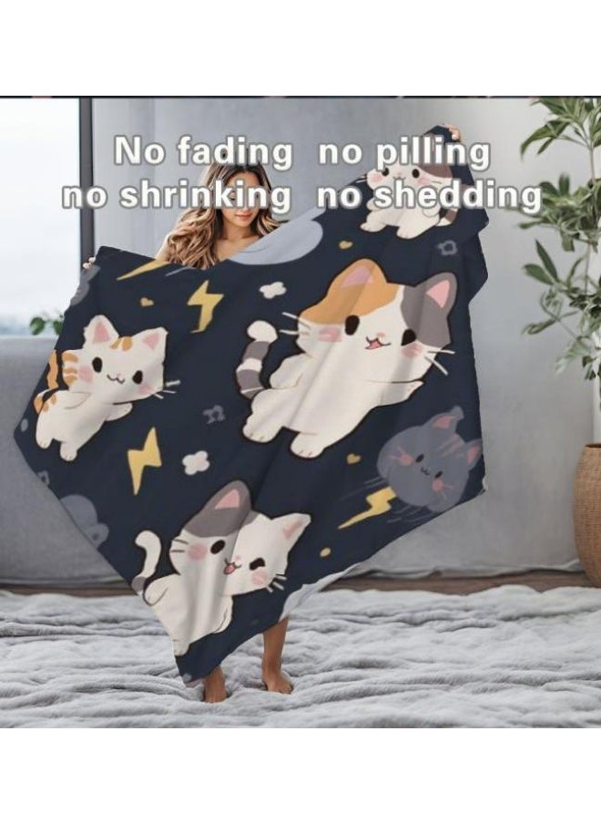 Children's or student cartoon flannel thin blanket (warm and comfortable, suitable for sleep, games) 100cm*150cm - 137