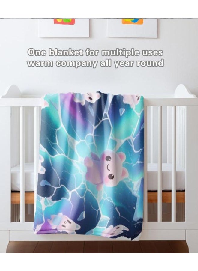 Children's or student cartoon flannel thin blanket (warm and comfortable, suitable for sleep, games) 100cm*150cm