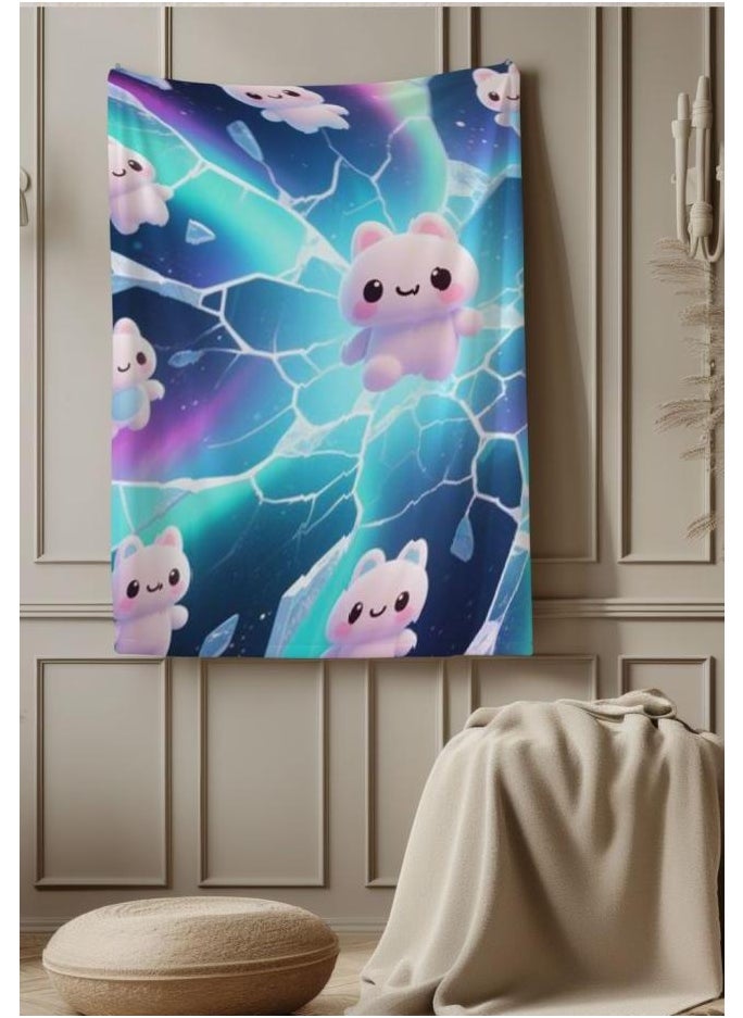 Children's or student cartoon flannel thin blanket (warm and comfortable, suitable for sleep, games) 100cm*150cm