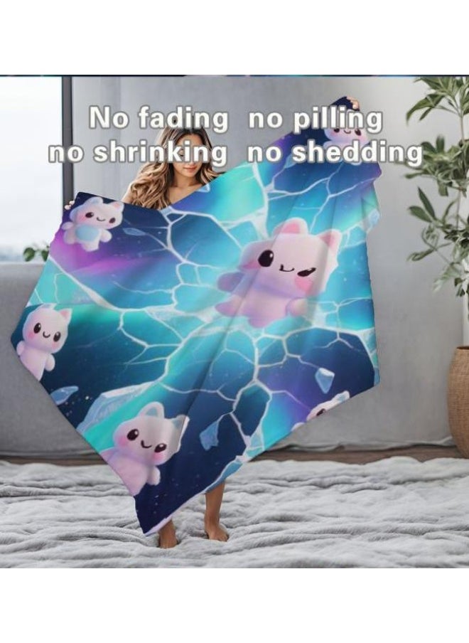 Children's or student cartoon flannel thin blanket (warm and comfortable, suitable for sleep, games) 100cm*150cm
