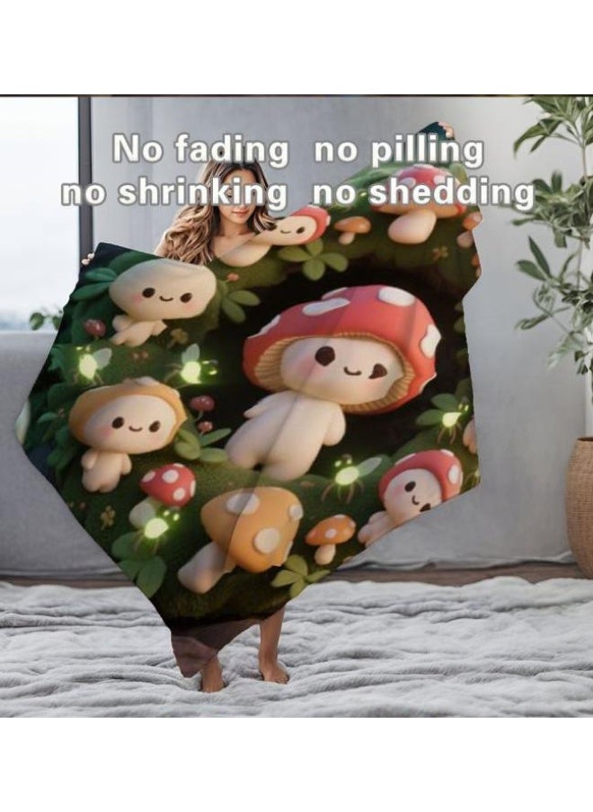 Children's or student cartoon flannel thin blanket (warm and comfortable, suitable for sleep, games) 100cm*150cm